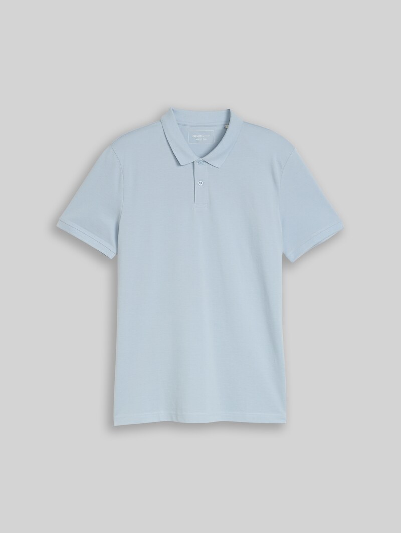 Tom Tailor Piqué Poloshirt aus Baumwolle - Smart Light Blue