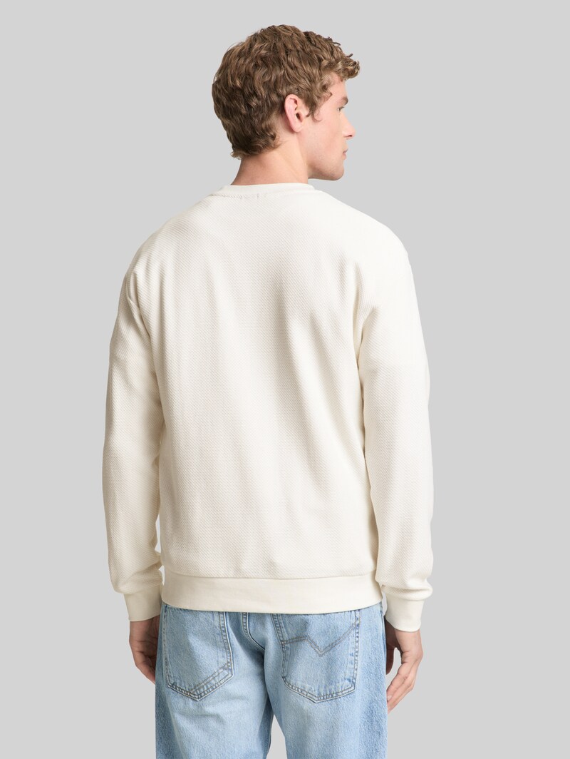 Tom Tailor Sweatshirt aus Baumwolle - Wool White