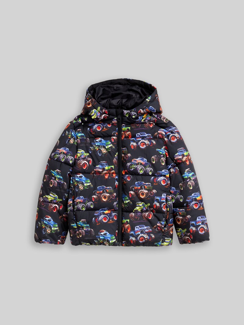 Tom Tailor Puffer-Jacke mit Allover-Print - Dark Multicolor Car Design