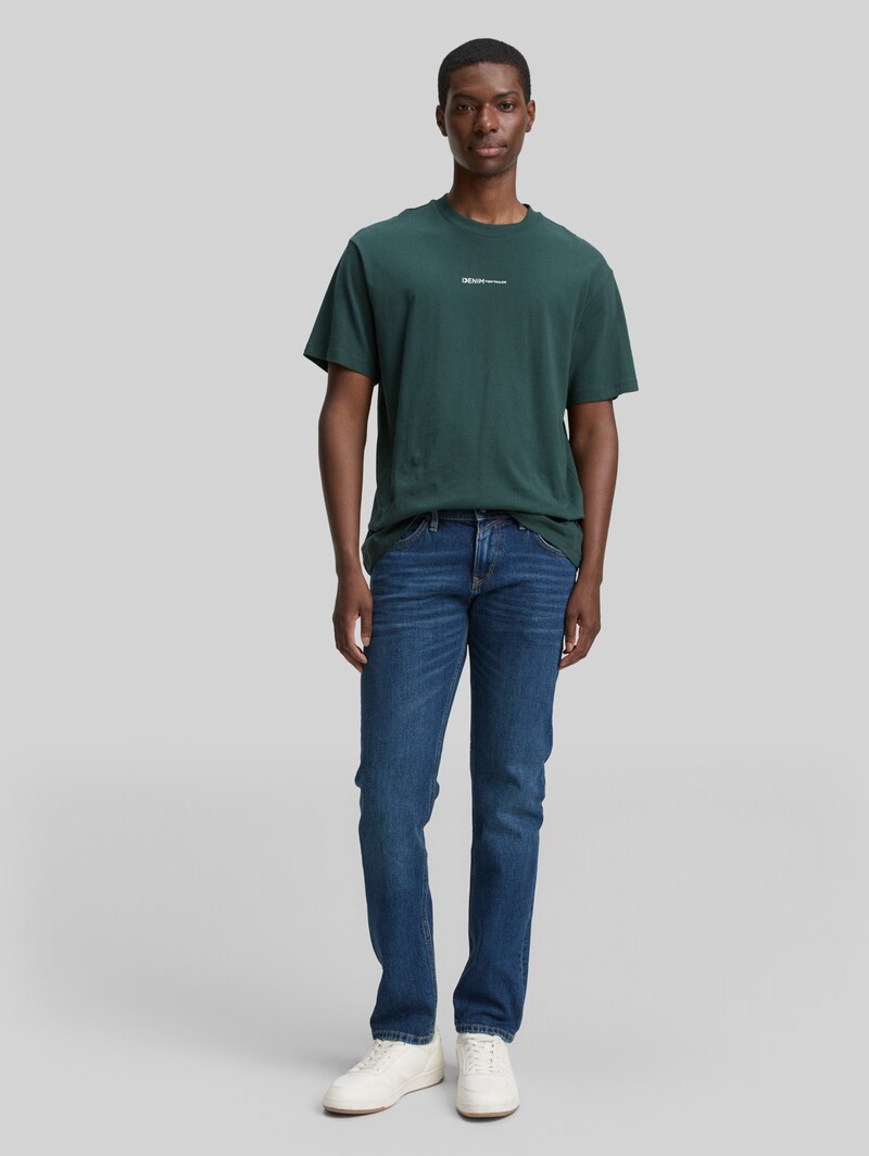 Tom Tailor TTPIERS SLIM Jeans - Used Dark Stone Blue Denim