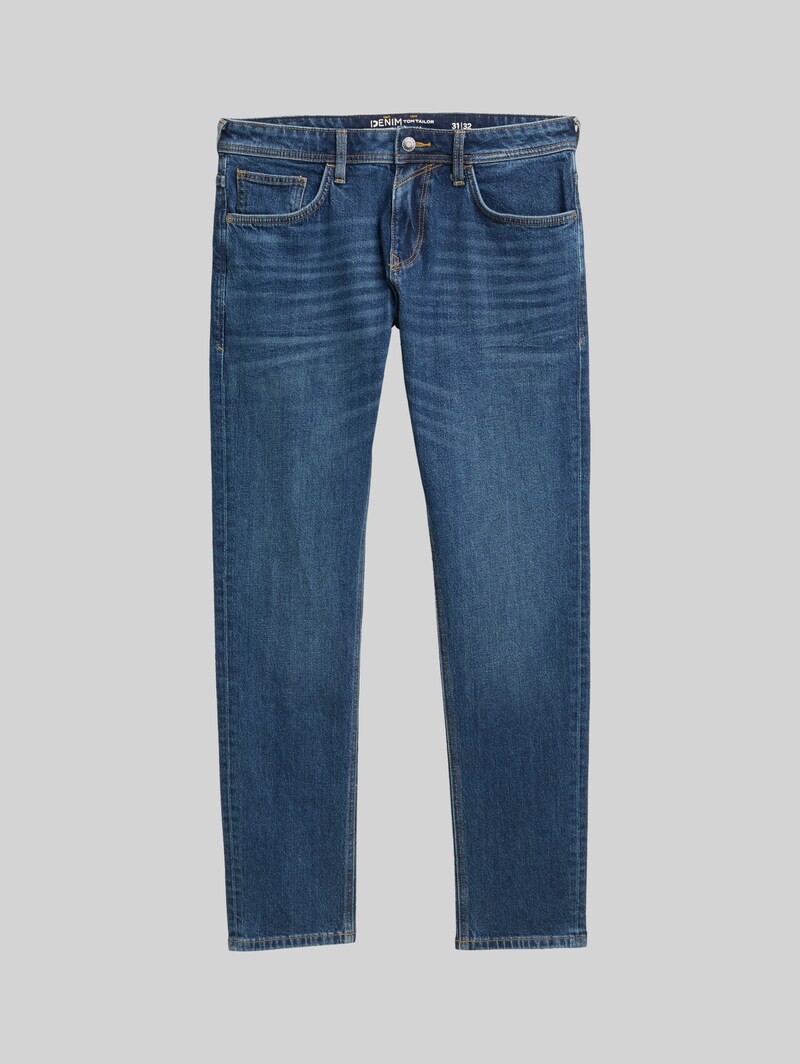 Tom Tailor TTPIERS SLIM Jeans - Used Dark Stone Blue Denim