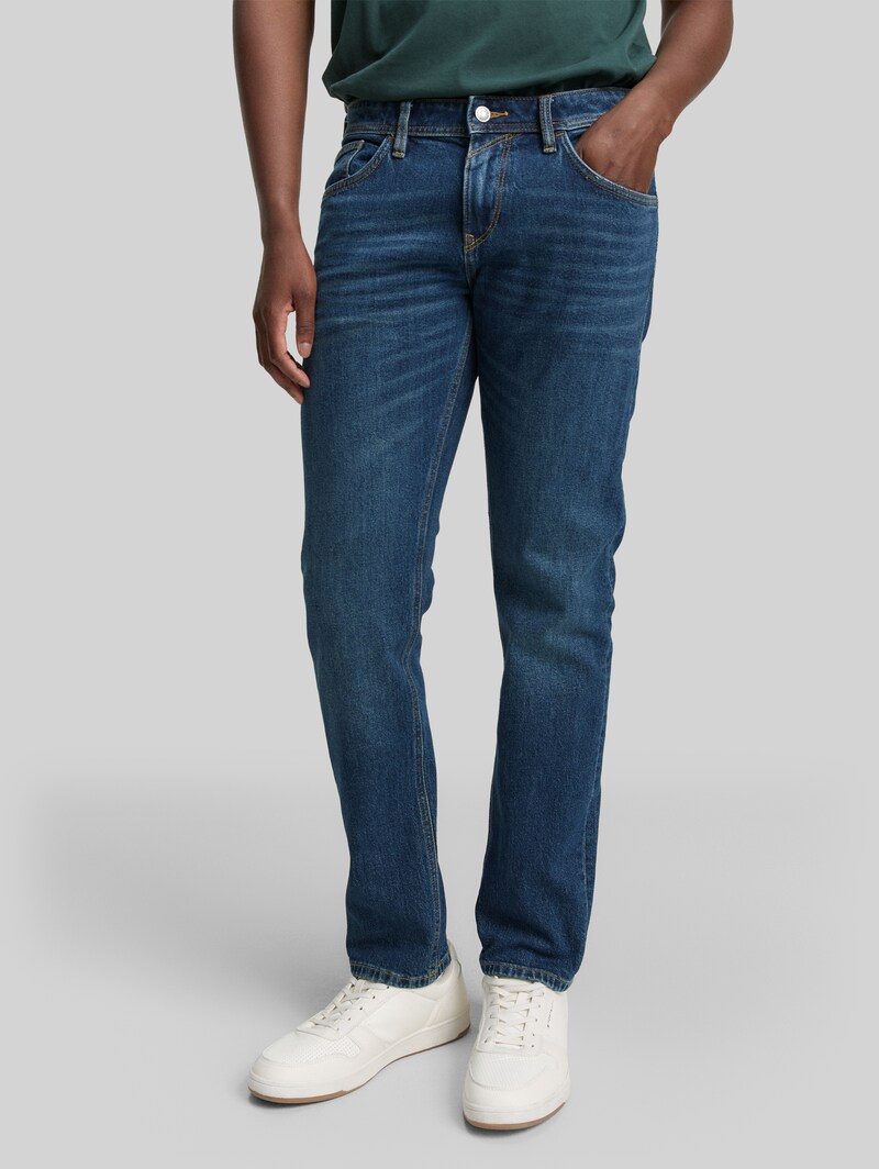 Tom Tailor TTPIERS SLIM Jeans - Used Dark Stone Blue Denim