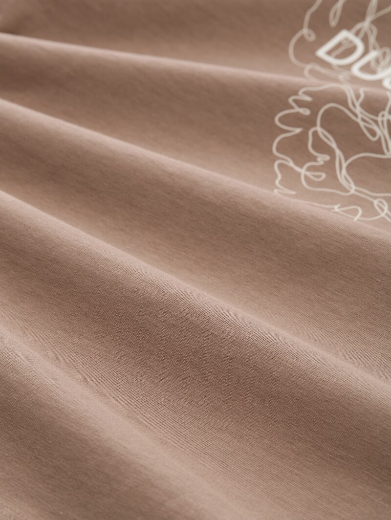 Tom Tailor T-Shirt mit Print - Taupe Grey