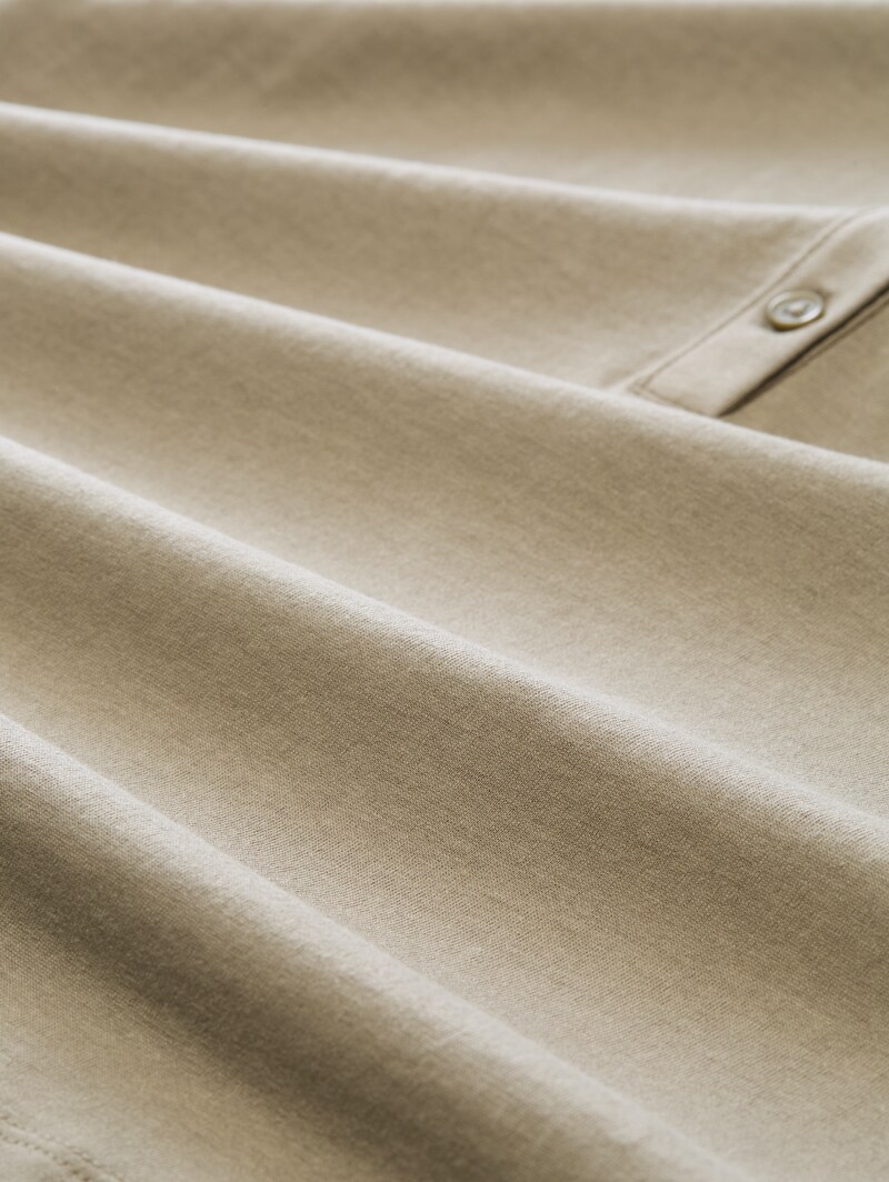Tom Tailor Henley Top mit Raffungen - Silver Olive