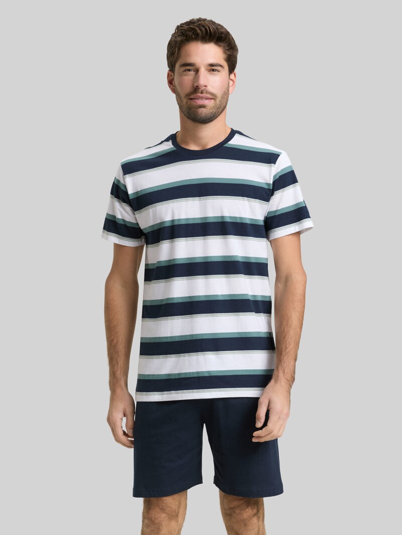 Tom Tailor Pyjama-Set mit Streifenmuster - Blue Stripes