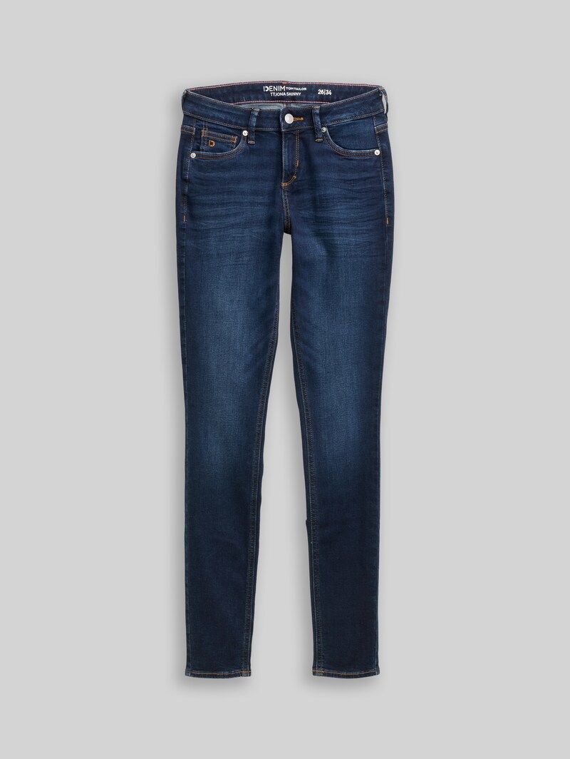 Tom Tailor TTJONA SKINNY Jeans - Used Dark Stone Blue Denim