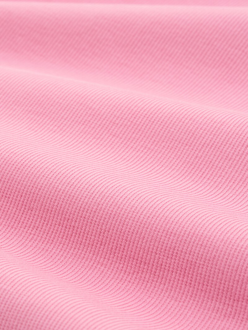 Tom Tailor Slim Fit T-Shirt mit Rippstruktur - Soft Blush Rose