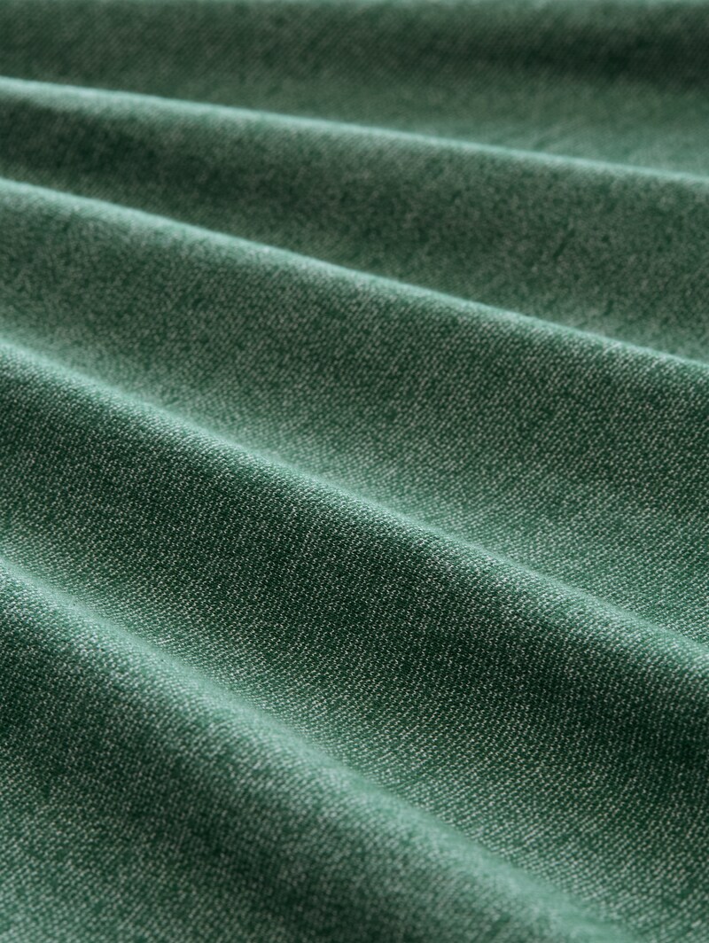Tom Tailor T-Shirt in Melange-Optik - Green Fine Stripe