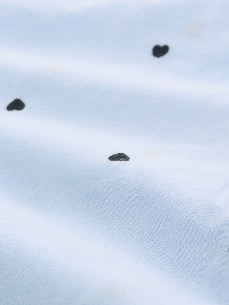 Tom Tailor Bluse mit Herz-Stickerei - Blue Heart Design