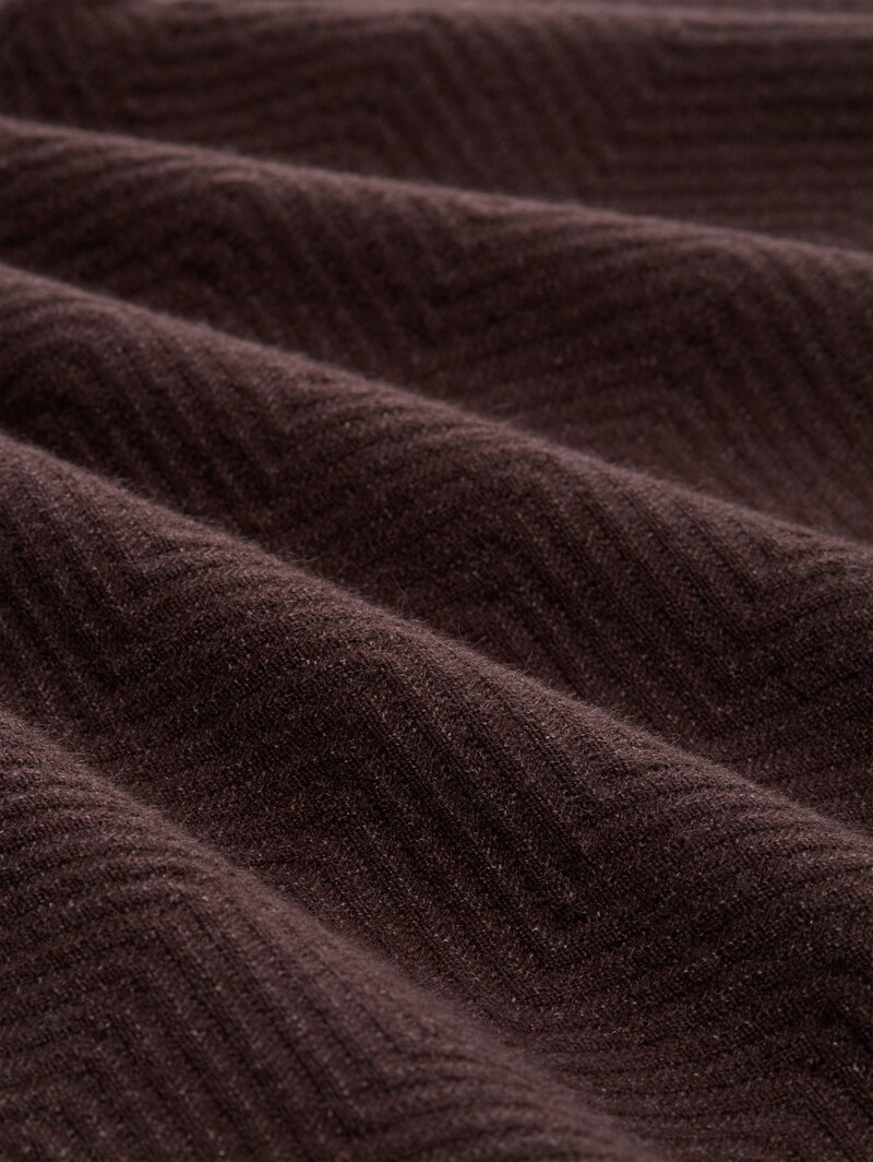Tom Tailor Wide Leg Strickhose - Java Dark Brown Melange