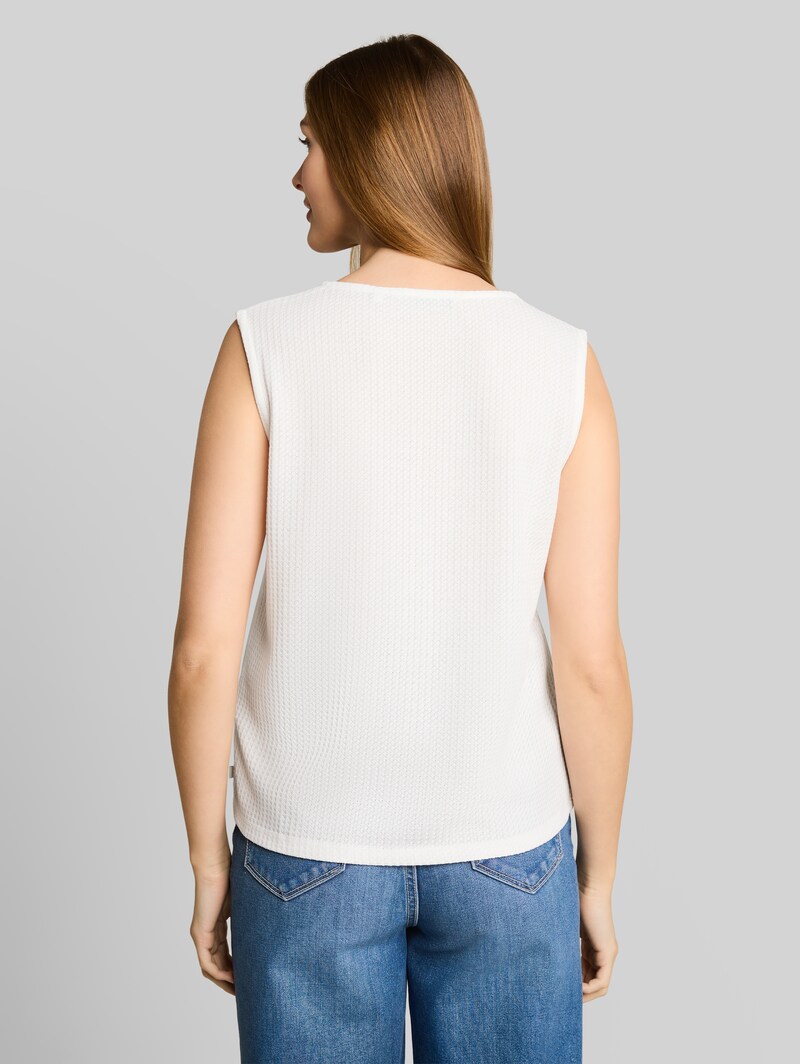 Tom Tailor Top mit Schleifen-Details - Off White