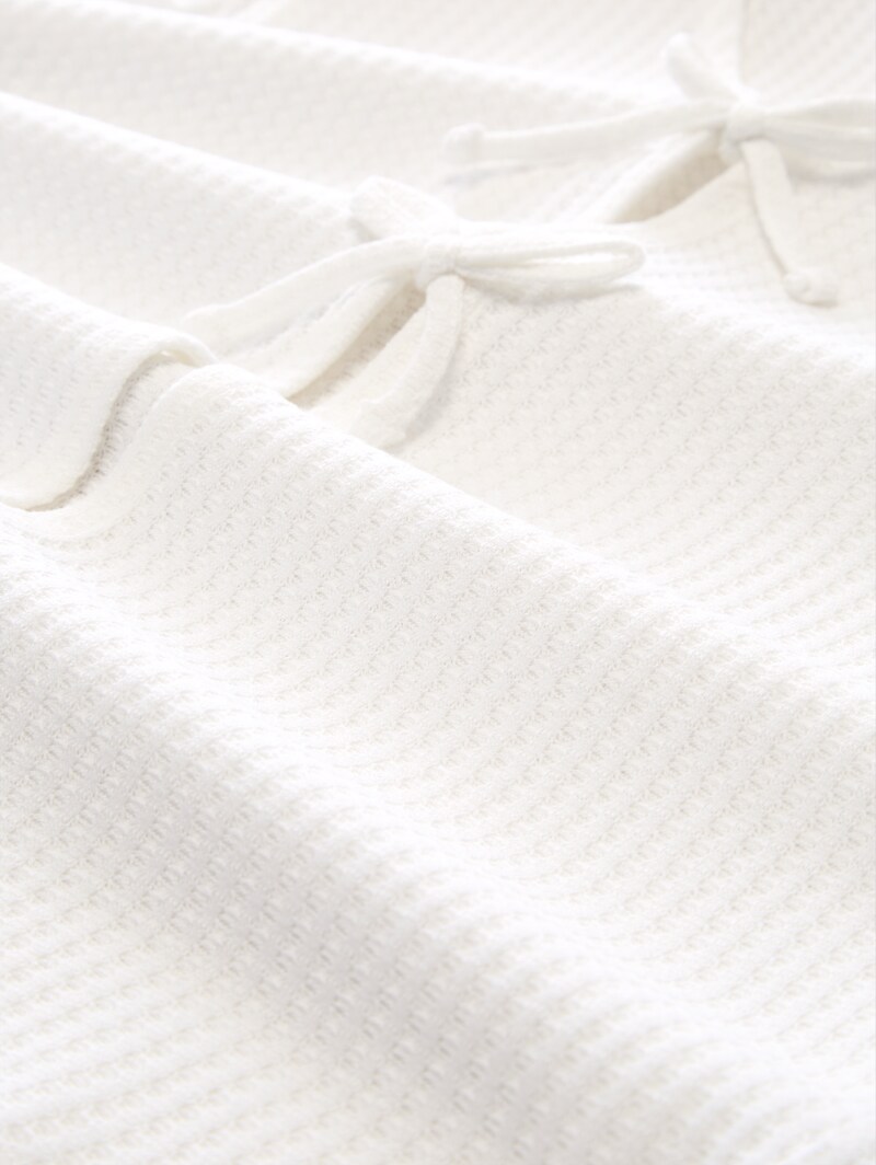 Tom Tailor Top mit Schleifen-Details - Off White