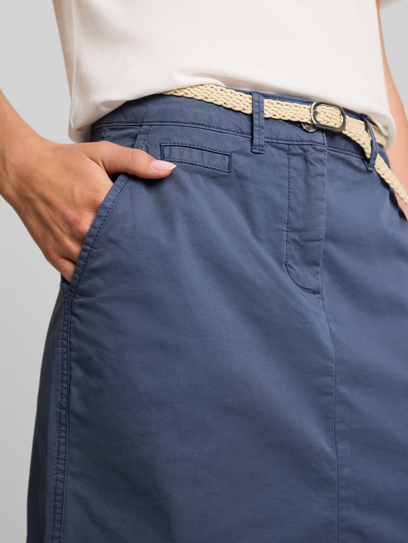 Tom Tailor Chino-Rock mit Gürtel - Vintage Indigo Blue