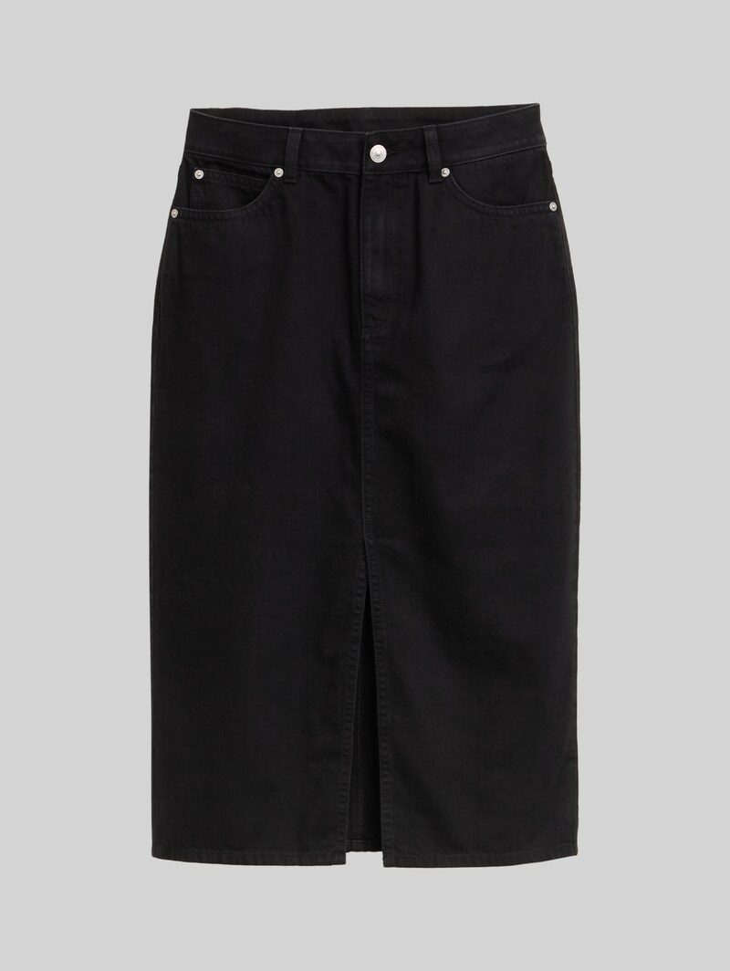 Tom Tailor Midi-Jeansrock mit Schlitz - Deep Black