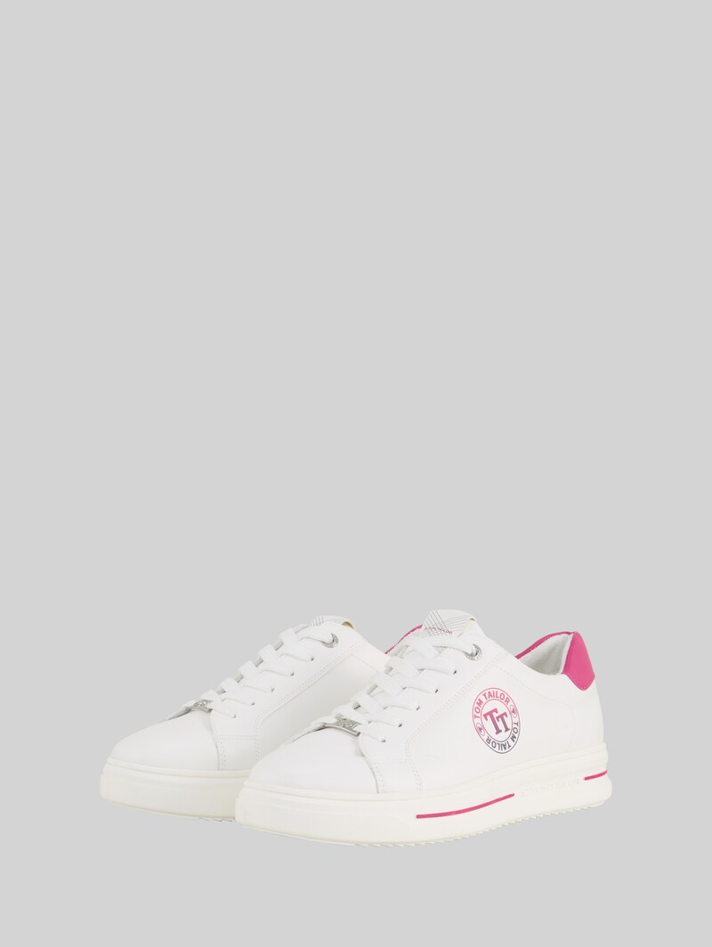 Tom Tailor Sneaker mit Logo-Print - White-pink