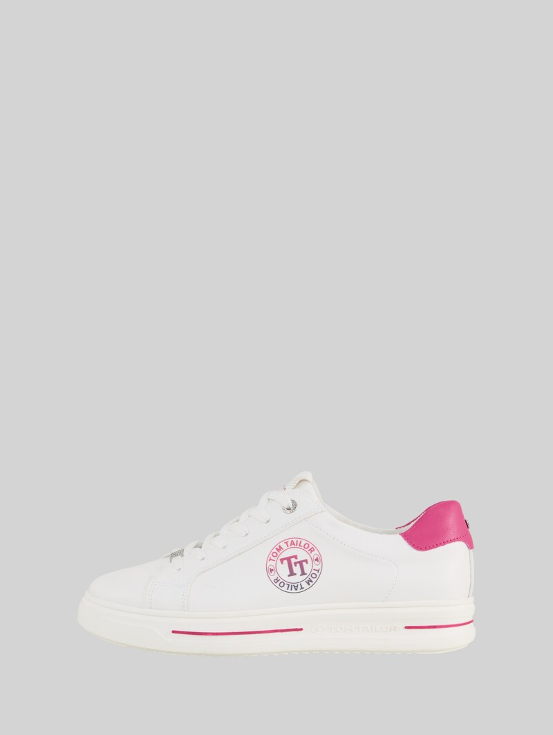 Tom Tailor Sneaker mit Logo-Print - White-pink