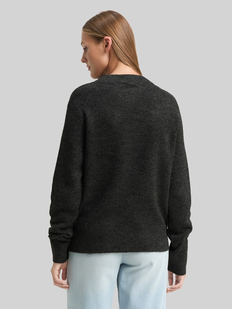 Tom Tailor Cosy Strickpullover - Shale Grey Melange