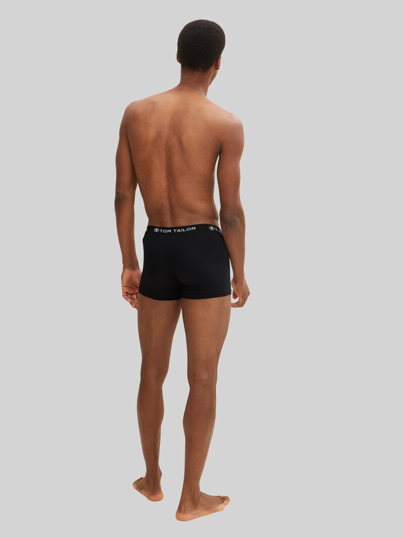 Tom Tailor Kurze Boxershorts im 3er-Pack - Black-black-black