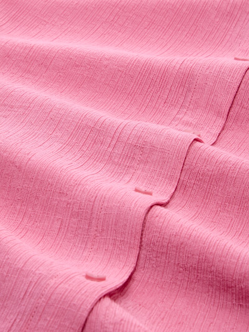Tom Tailor Crinkle Bluse mit Knopfleiste - Soft Blush Rose