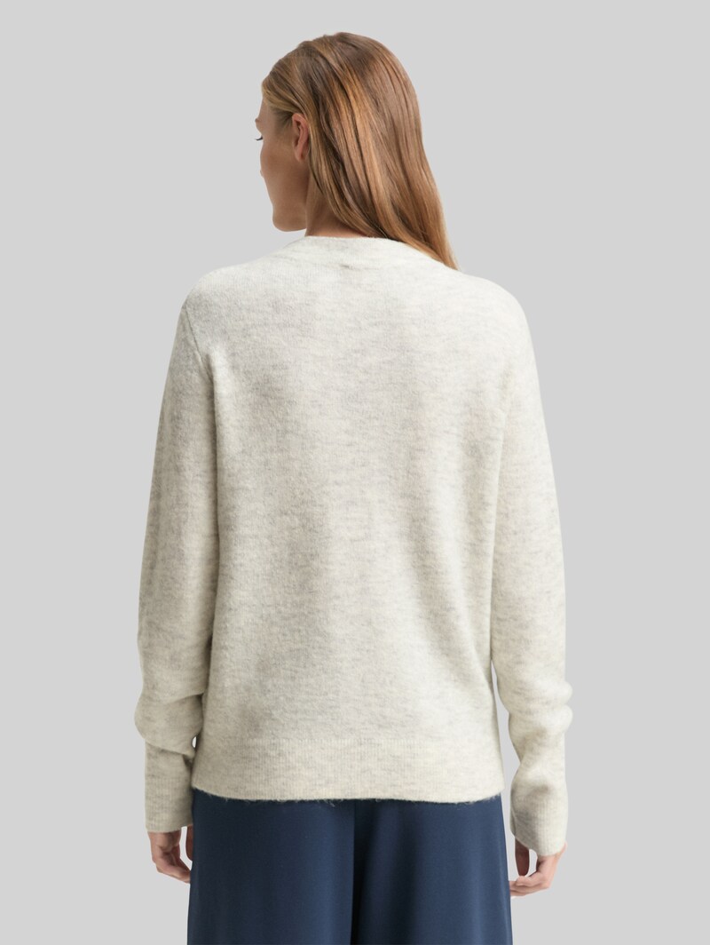 Tom Tailor Cosy Strickpullover - Marble Beige Melange