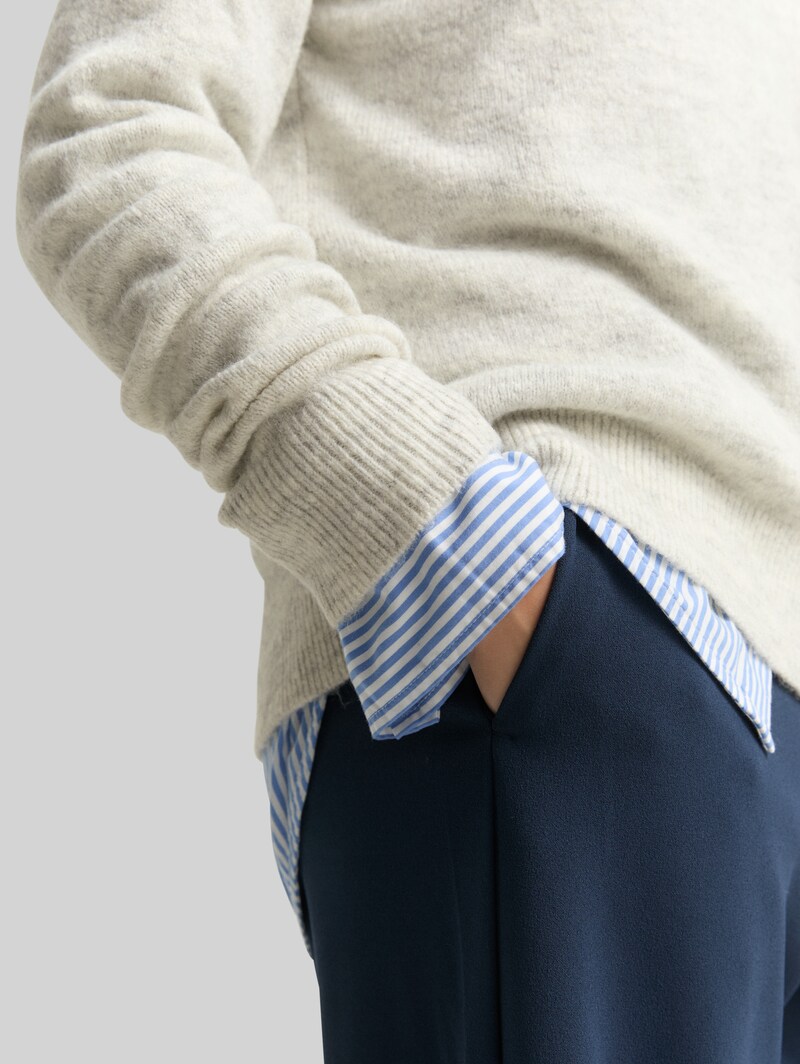 Tom Tailor Cosy Strickpullover - Marble Beige Melange