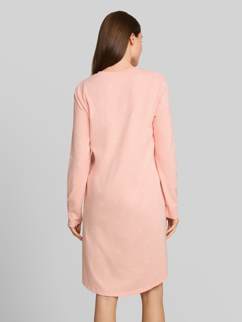 Tom Tailor Nachthemd mit Punkte-Print aus Baumwolle - Red-light-dots