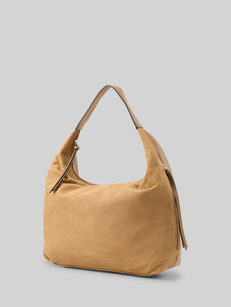 Tom Tailor TTAIANA L Beuteltasche in Wildleder-Optik - Camel / Camel Nature