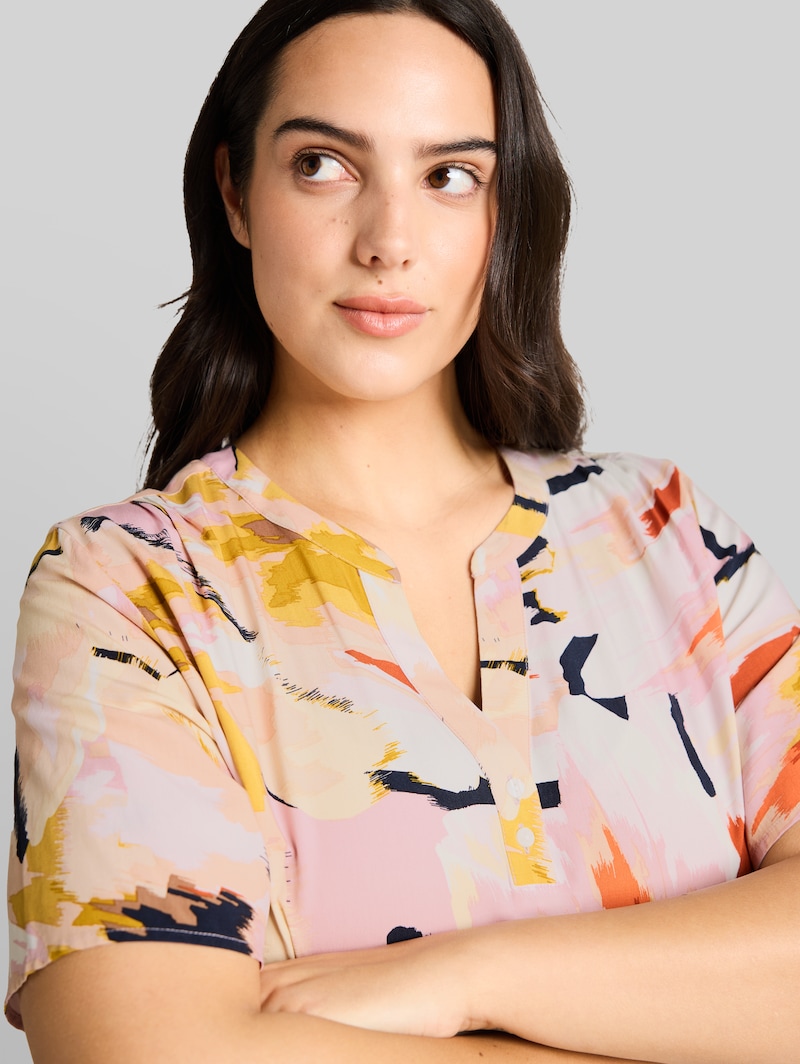 Tom Tailor Plus Size - Bluse mit Muster - Big Abstract Flower Print