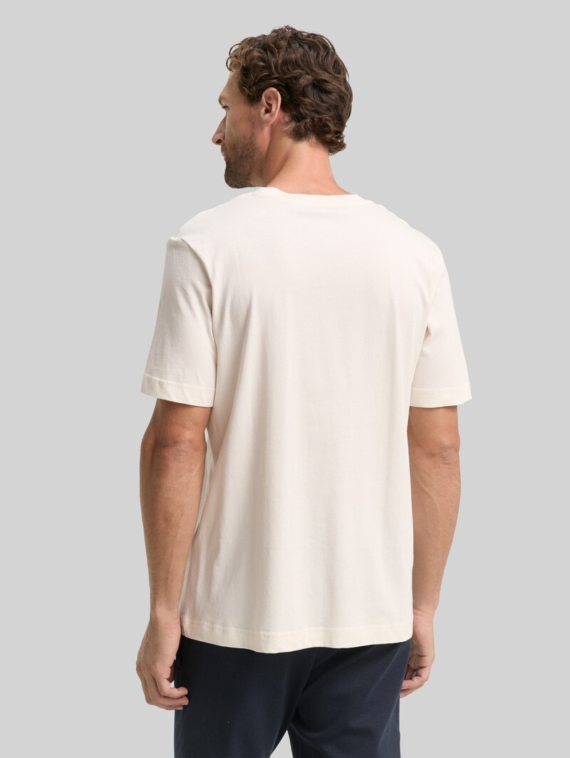 Tom Tailor T-Shirt mit Print - Gardenia White