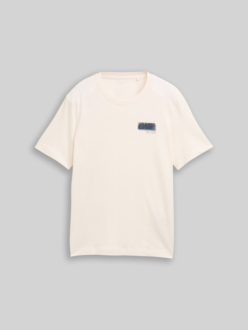 Tom Tailor T-Shirt mit Print - Gardenia White