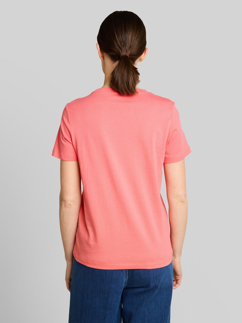 Tom Tailor T-Shirt mit Logo-Print - Soft Coral Pink
