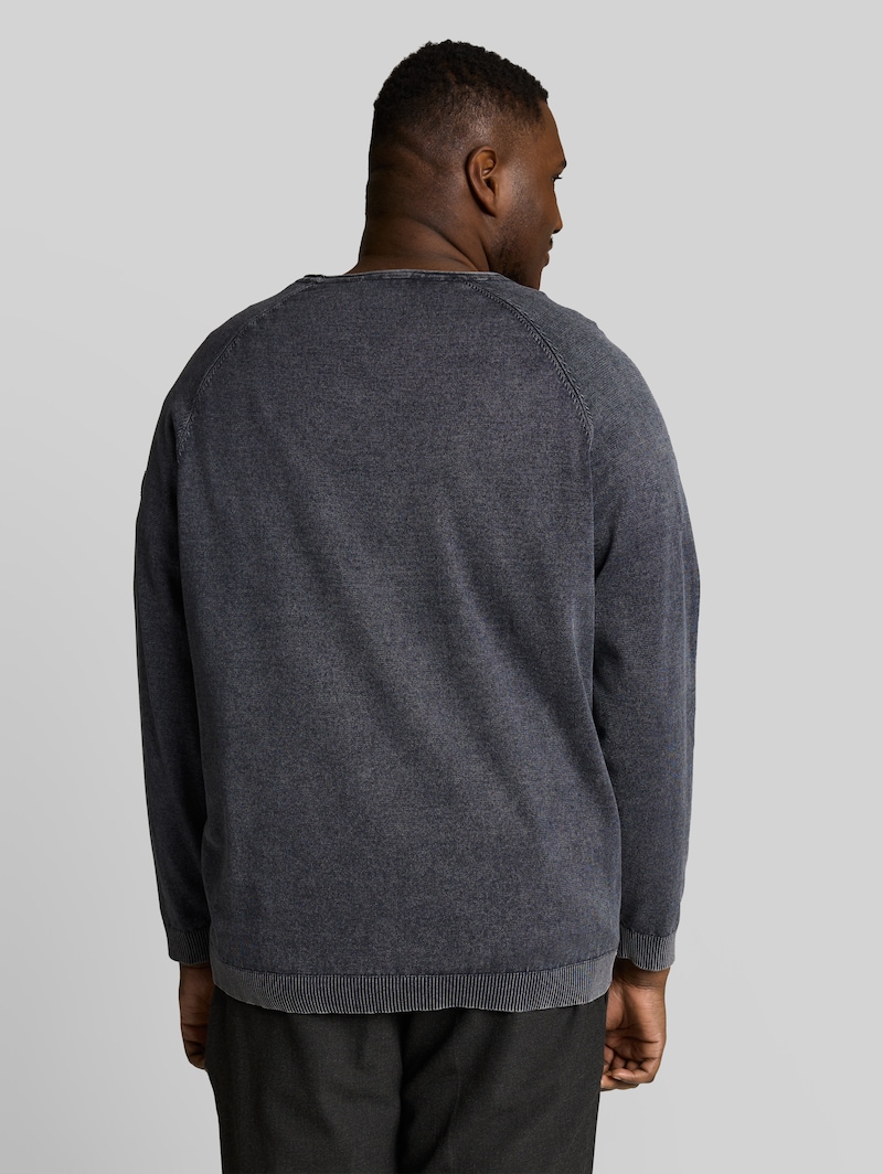 Tom Tailor Plus Size - Strickpullover aus Baumwolle - Sky Captain Blue