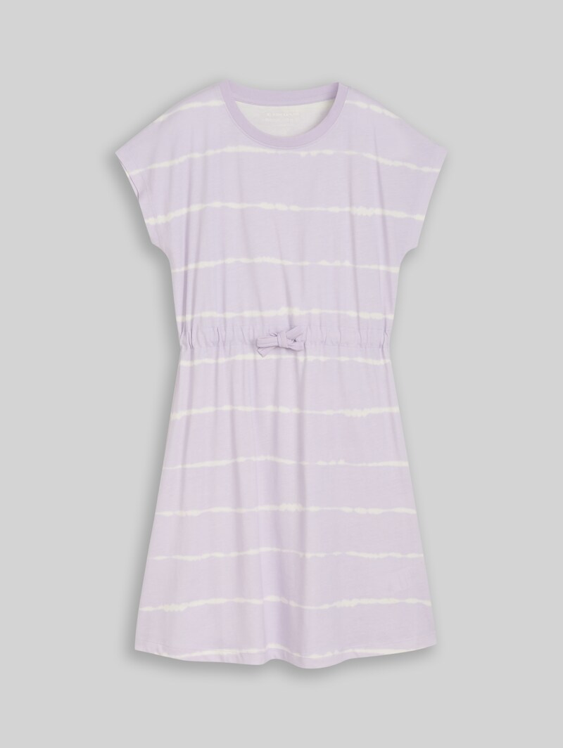 Tom Tailor Mini-Kleid mit Streifenmuster - Lilac Batik Design
