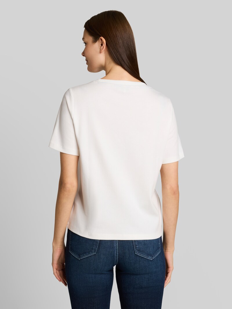 Tom Tailor T-Shirt aus Baumwolle - Whisper White