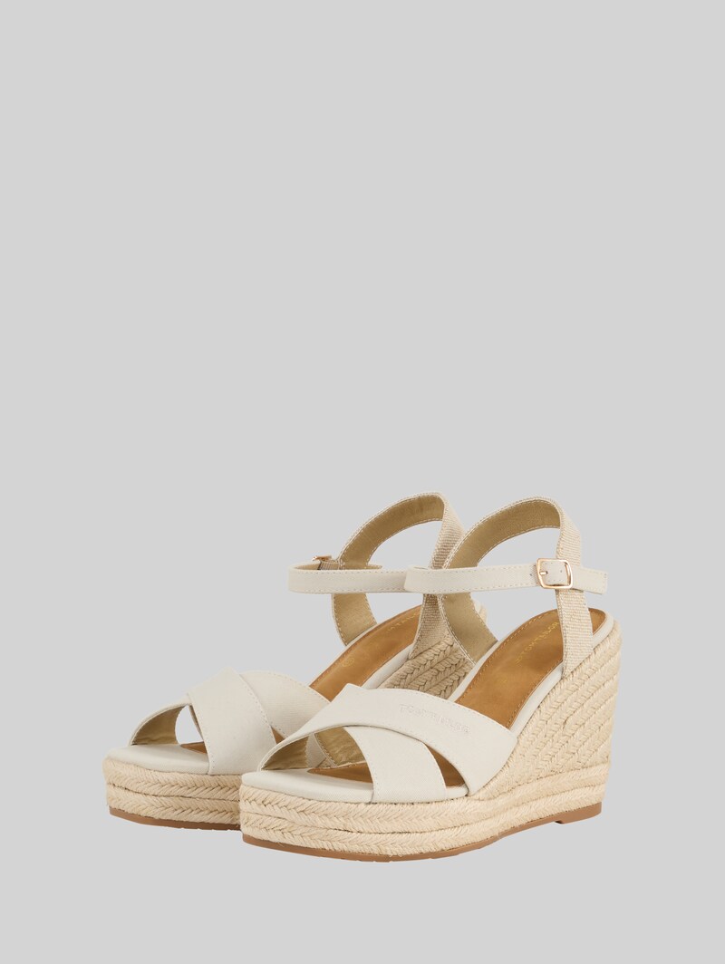 Tom Tailor Sandalen mit Keilabsatz - Offwhite