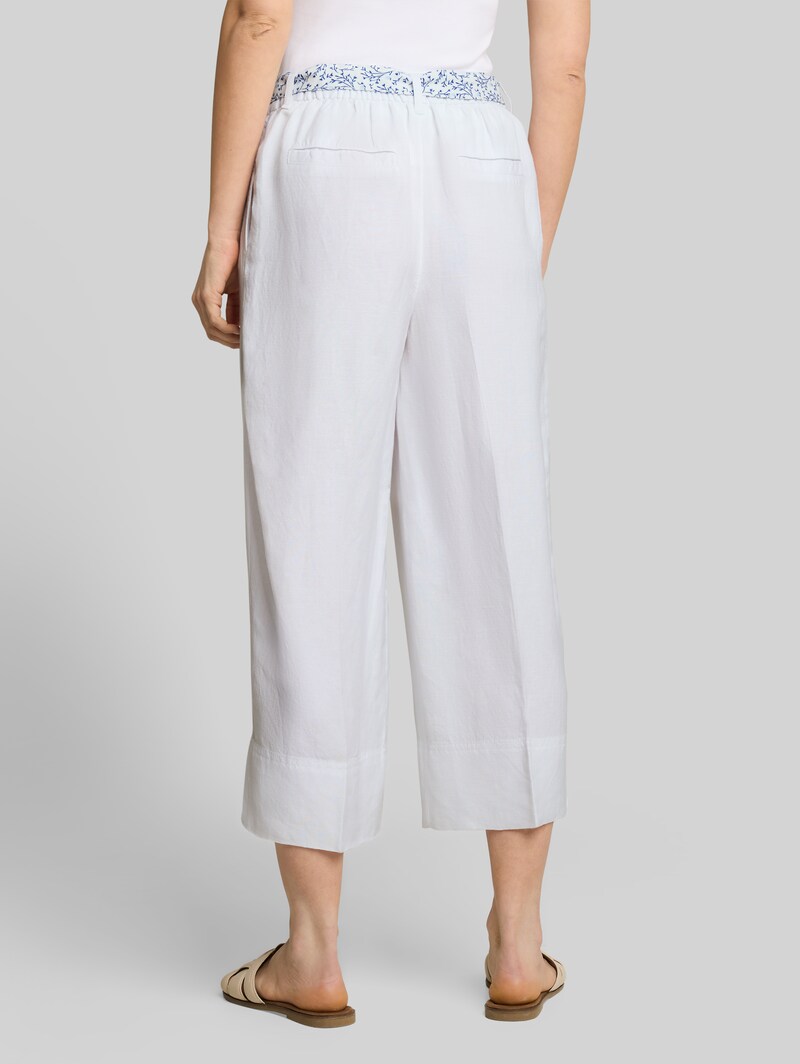 Tom Tailor Culotte Hose mit Leinenanteil - White Tom Tailor Culotte Hose mit Leinenanteil - White