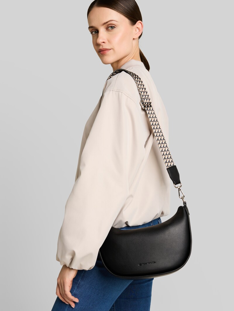 Tom Tailor TTTATIANA Umhängetasche mit gemustertem Webriemen - Schwarz / Black