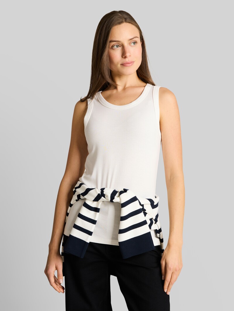 Tom Tailor Basic Top mit Stretch - Whisper White