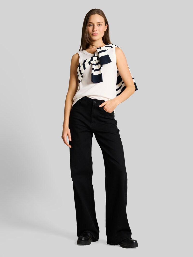 Tom Tailor Basic Top mit Stretch - Whisper White
