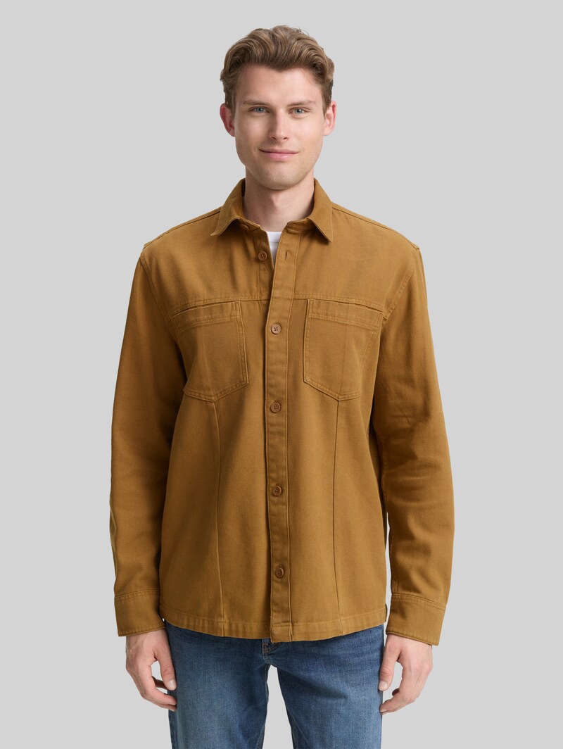 Tom Tailor Overshirt mit Brusttaschen - Deep Cognac Tom Tailor Overshirt mit Brusttaschen - Deep Cognac