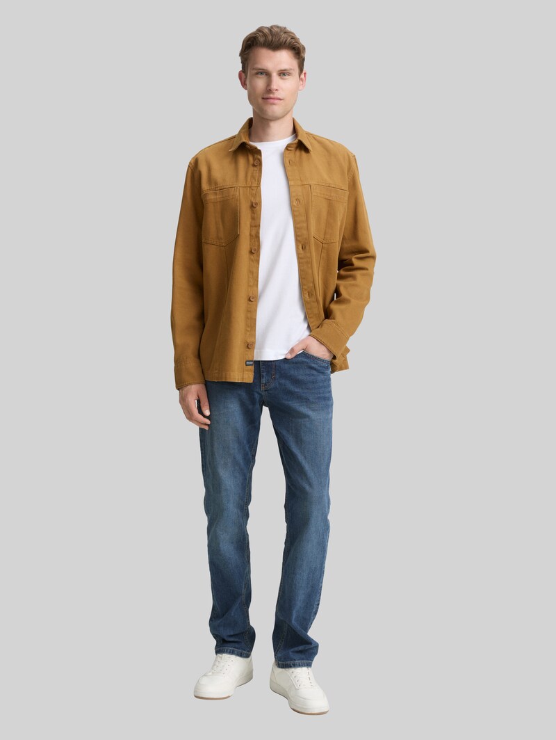 Tom Tailor Overshirt mit Brusttaschen - Deep Cognac