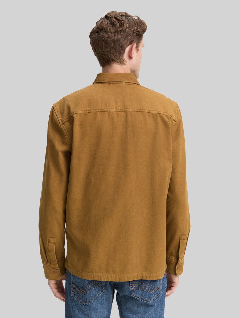 Tom Tailor Overshirt mit Brusttaschen - Deep Cognac