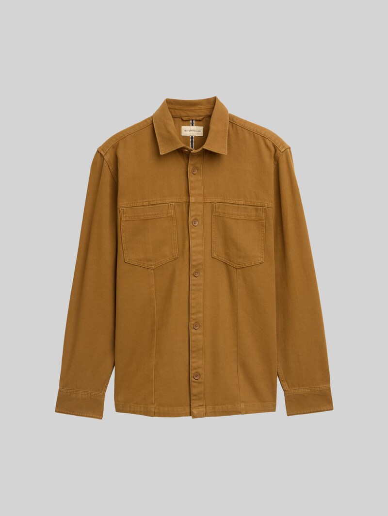 Tom Tailor Overshirt mit Brusttaschen - Deep Cognac