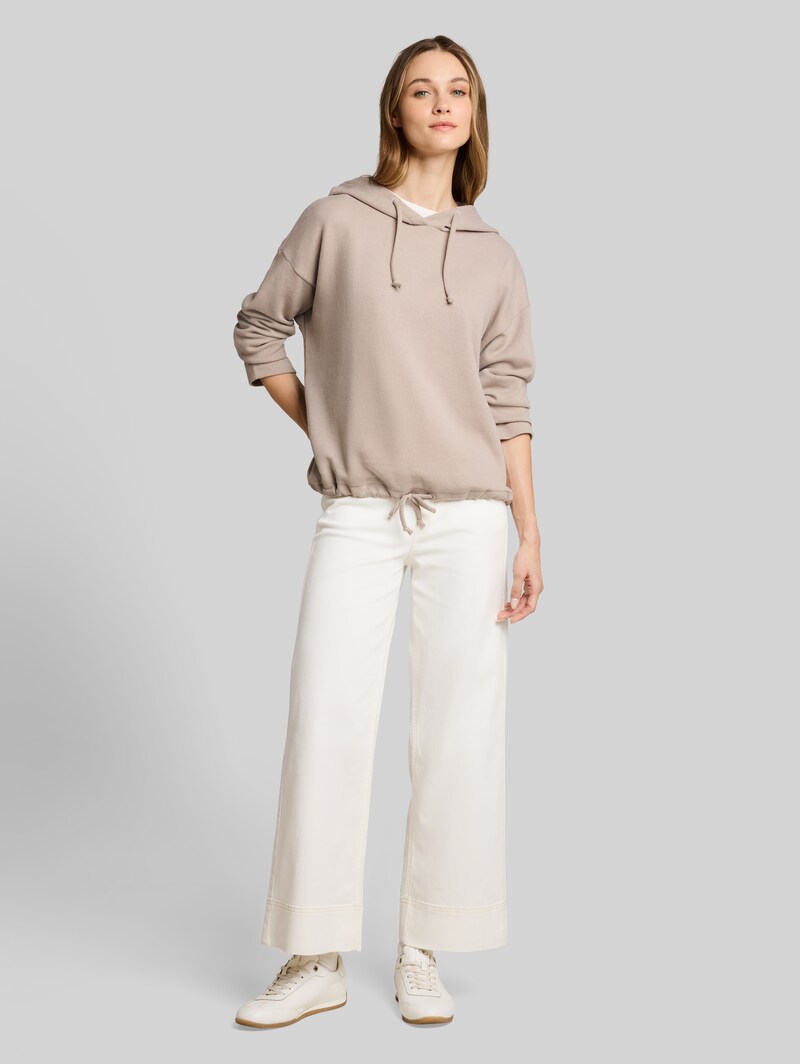 Tom Tailor Boxy Fit Hoody Sweatshirt - Atmosphere Beige Melange