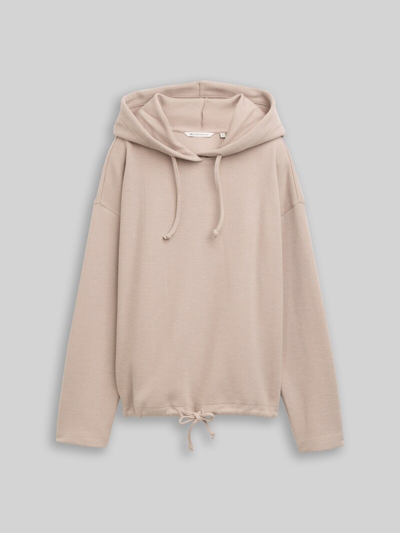 Tom Tailor Boxy Fit Hoody Sweatshirt - Atmosphere Beige Melange