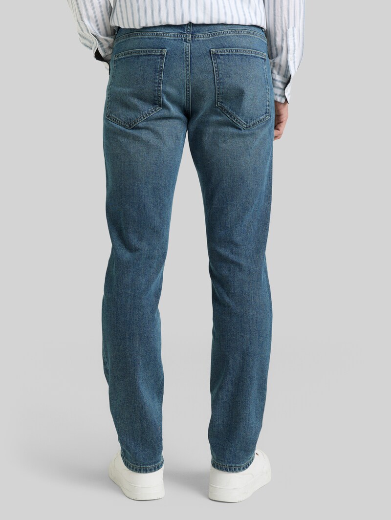 Tom Tailor TTJOSH REGULAR SLIM Jeans - Used Mid Stone Blue Denim Tom Tailor TTJOSH REGULAR SLIM Jeans - Used Mid Stone Blue Denim