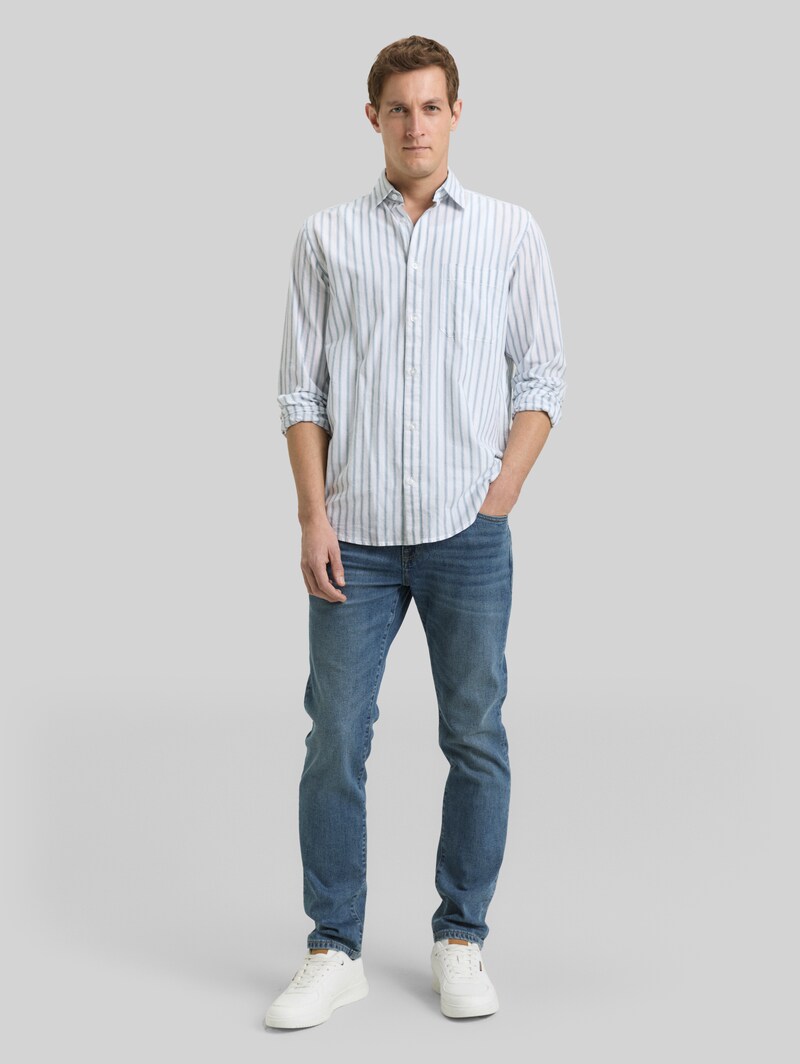 Tom Tailor TTJOSH REGULAR SLIM Jeans - Used Mid Stone Blue Denim