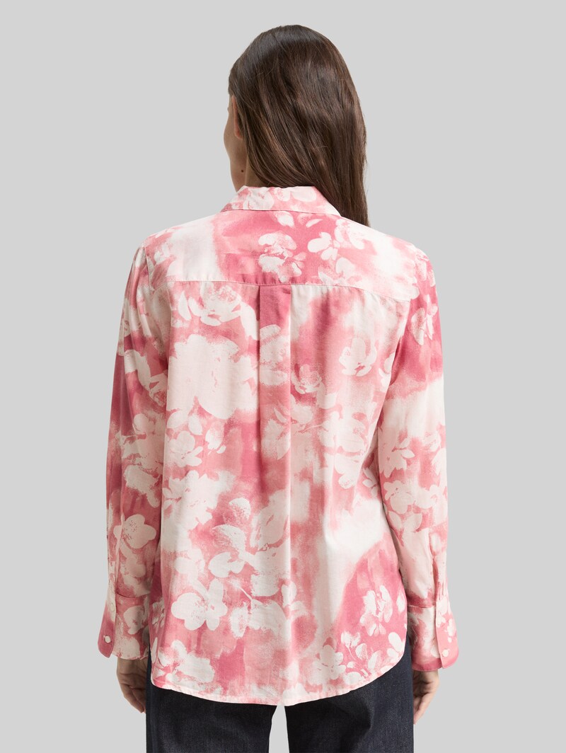 Tom Tailor Hemdbluse mit Muster - Red Brushed Flower Design