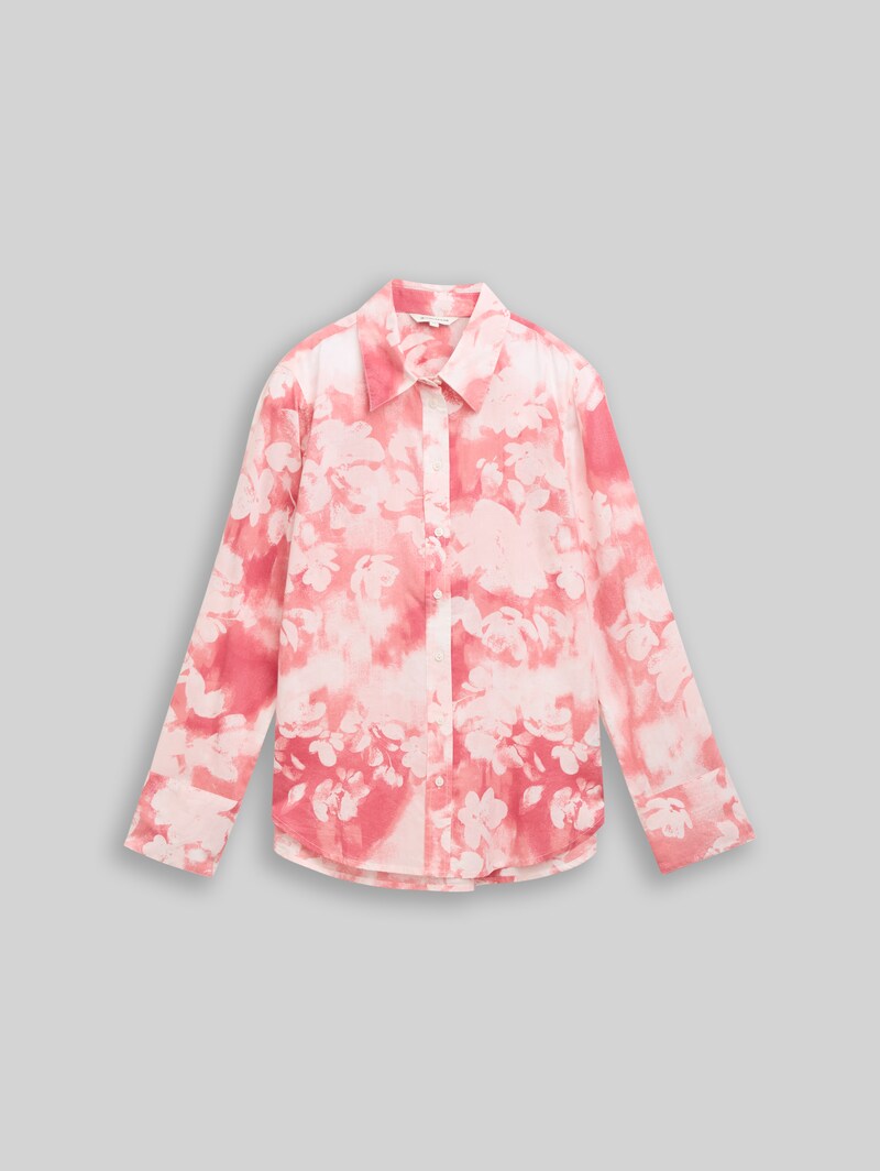 Tom Tailor Hemdbluse mit Muster - Red Brushed Flower Design