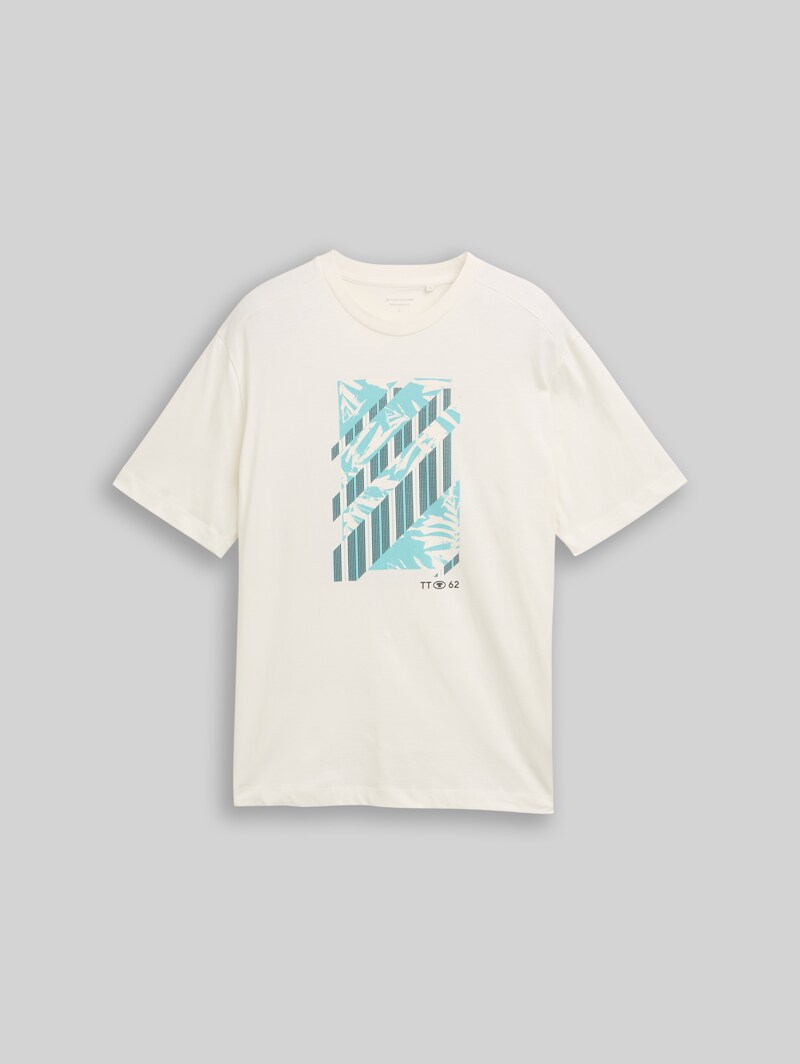 Tom Tailor T-Shirt mit Print - Gardenia White